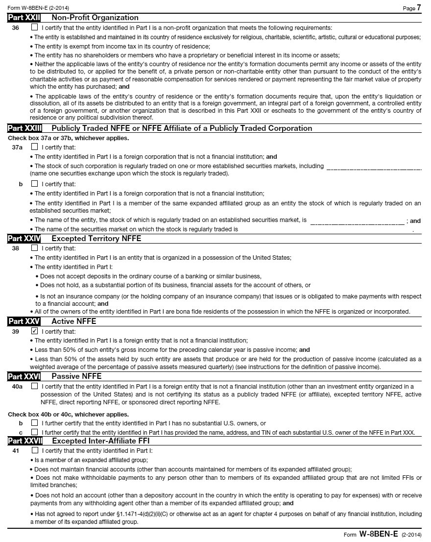 W-8BEN-E page 7